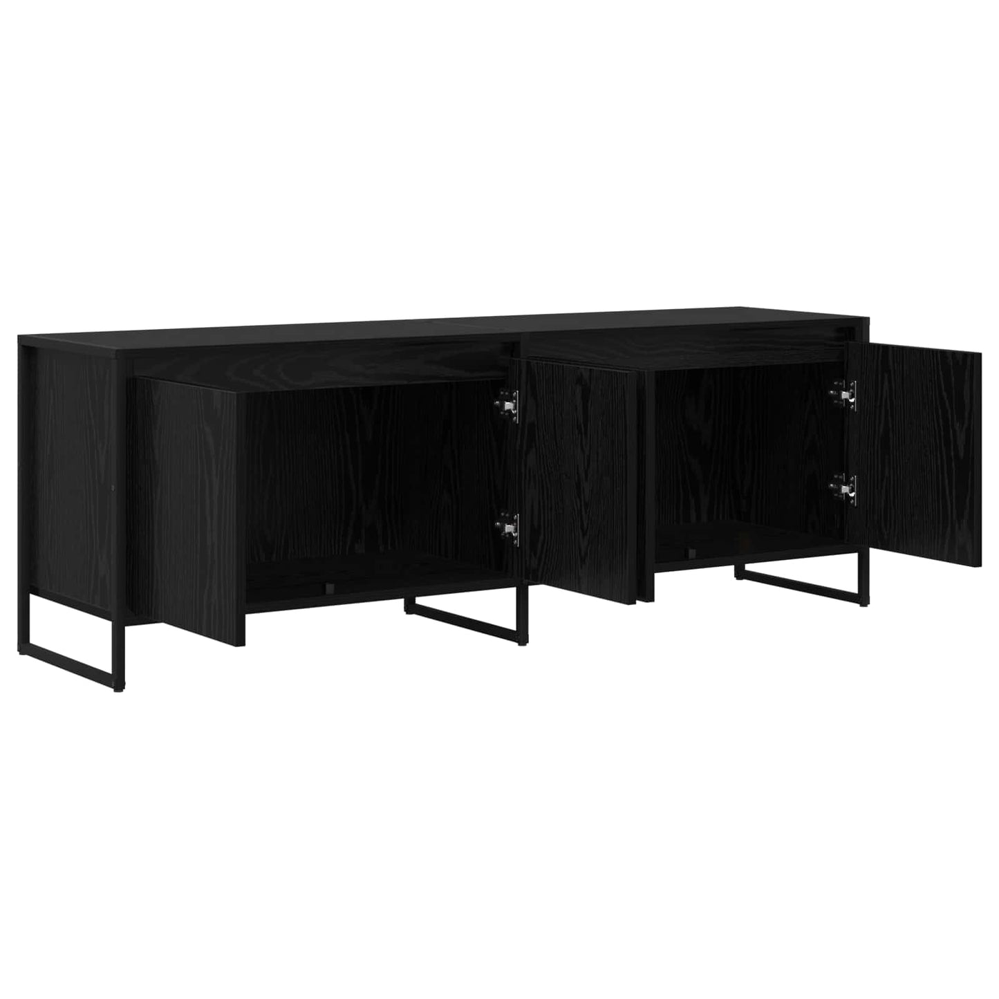 vidaXL TV-Schränk Schwarz Eichen-Optik 140 x 36 x 49,5 cm