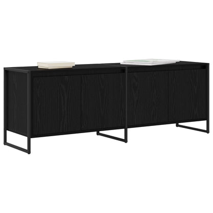 vidaXL TV-Schränk Schwarz Eichen-Optik 140 x 36 x 49,5 cm