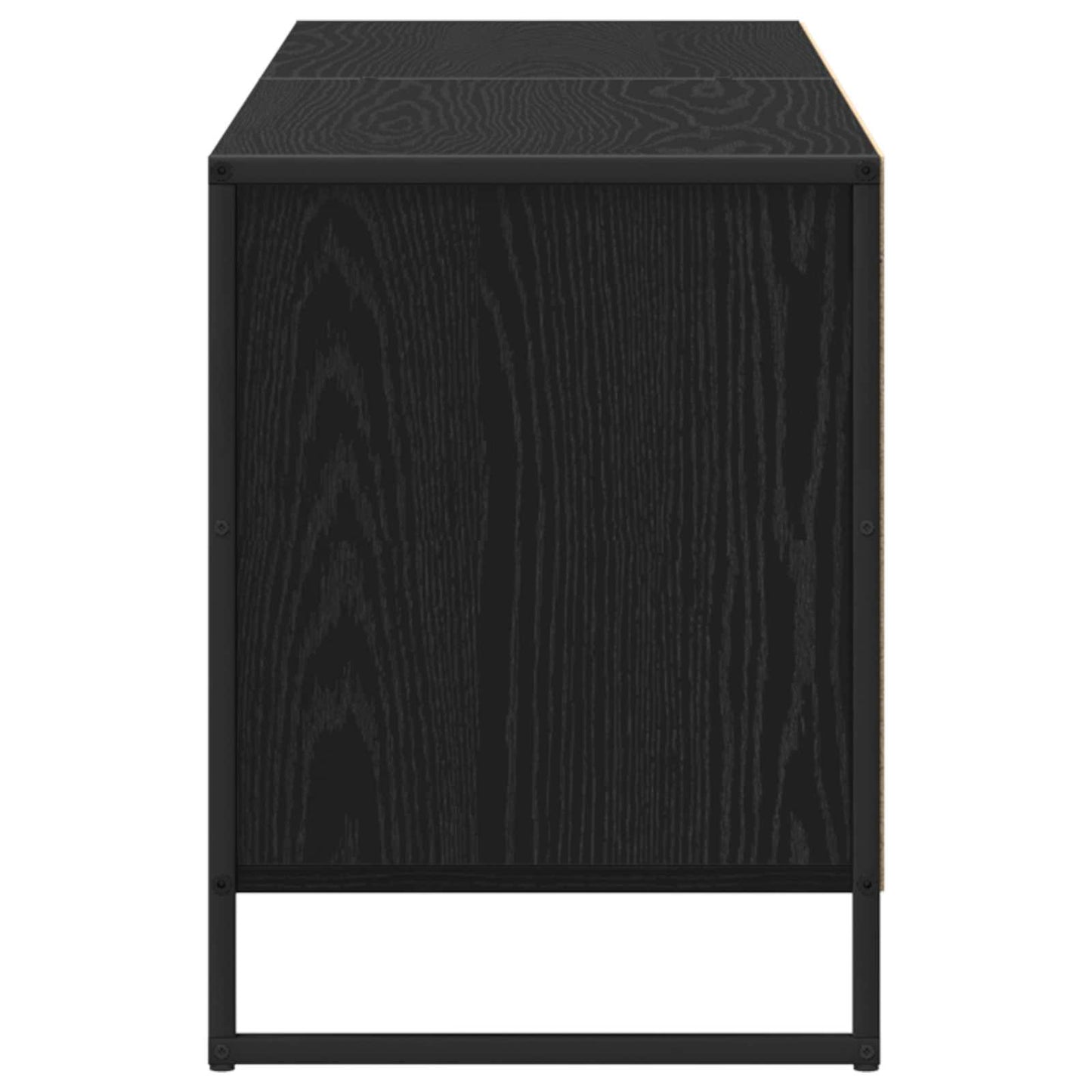 vidaXL TV-Schränk Schwarz Eichen-Optik 140 x 36 x 49,5 cm