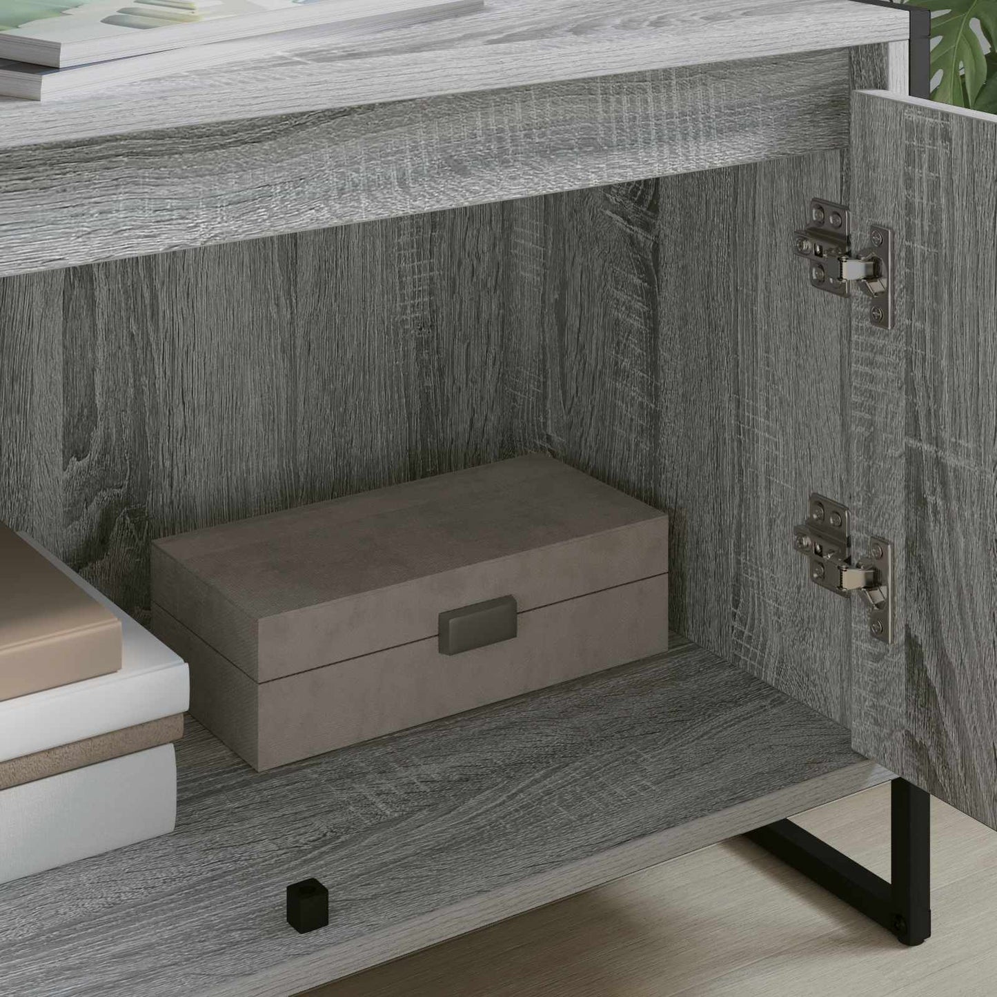 vidaXL TV-Schränk Graues Sonoma 140 x 36 x 49,5 cm Holzwerkstoff