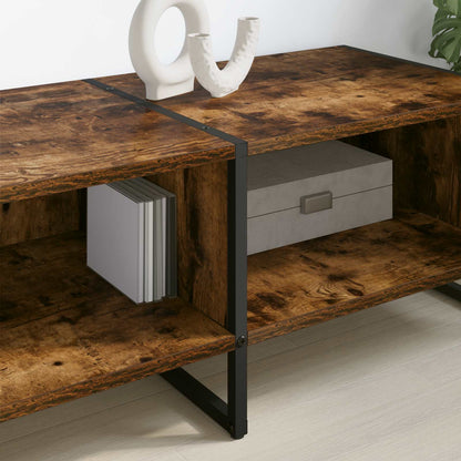 vidaXL Meuble TV chêne fumé 170,5 x 36 x 30,5 cm bois d'ingénierie