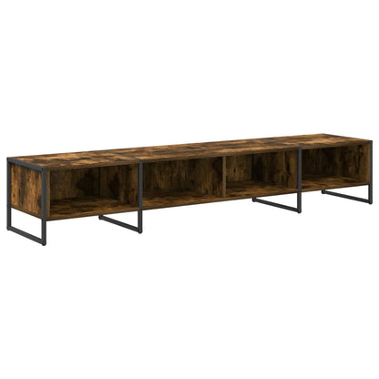 vidaXL Meuble TV chêne fumé 170,5 x 36 x 30,5 cm bois d'ingénierie