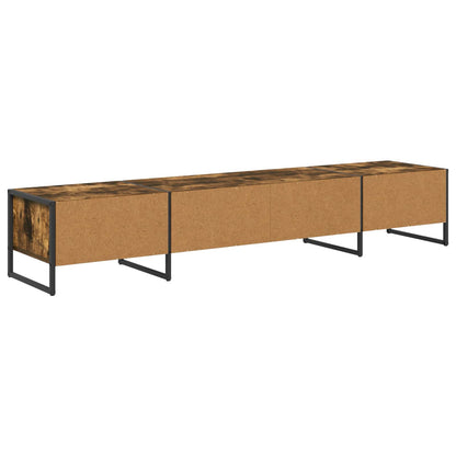 vidaXL Meuble TV chêne fumé 170,5 x 36 x 30,5 cm bois d'ingénierie