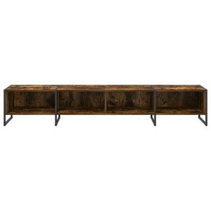 vidaXL Meuble TV chêne fumé 170,5 x 36 x 30,5 cm bois d'ingénierie