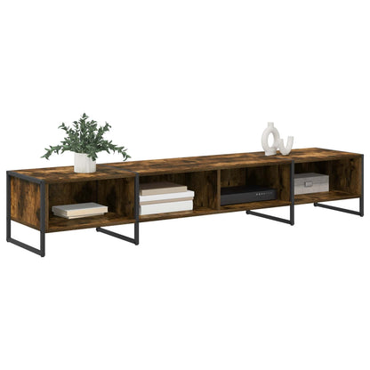 vidaXL Meuble TV chêne fumé 170,5 x 36 x 30,5 cm bois d'ingénierie
