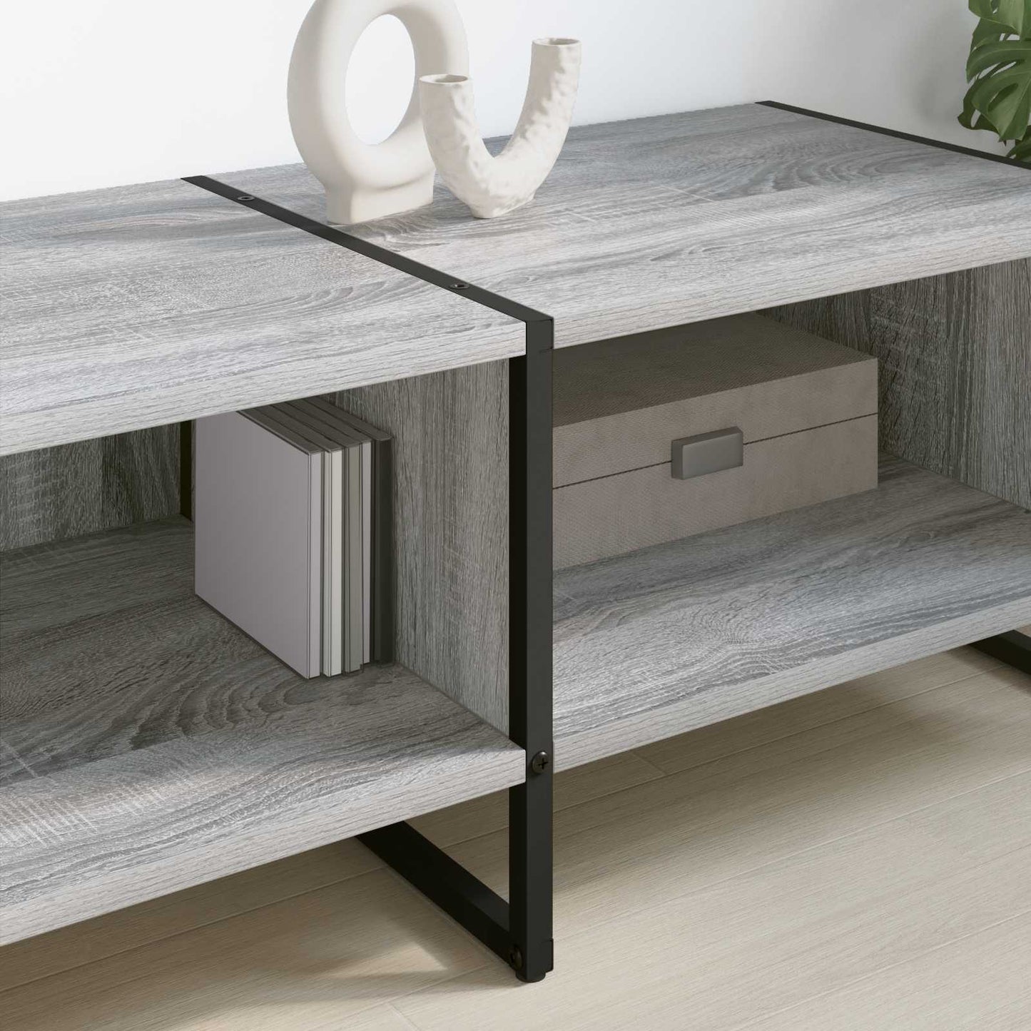 vidaXL Meuble TV Gris Sonoma 170,5 x 36 x 30,5 cm Bois d'ingénierie