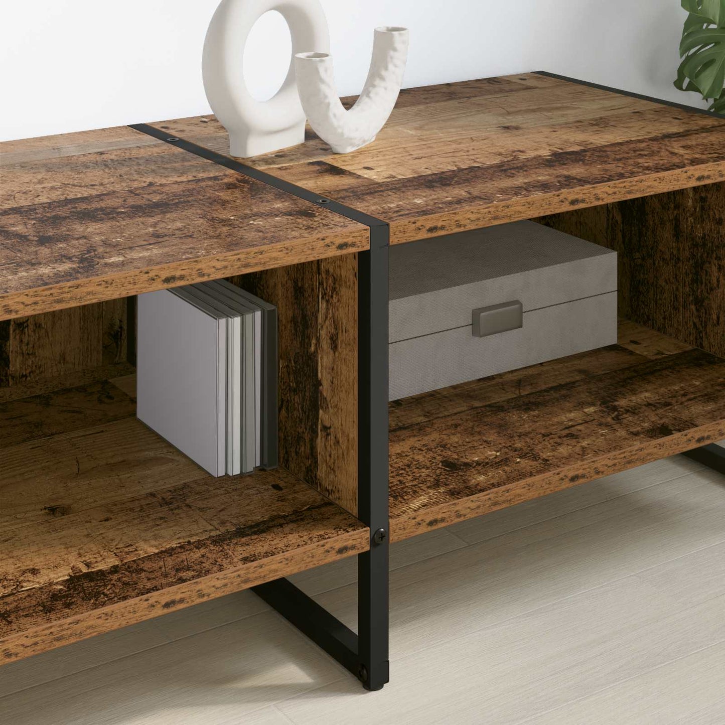 Meuble TV vidaXL bois de récupération 170,5 x 36 x 30,5 cm bois d'ingénierie