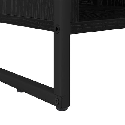 Bücherregal Schwarz Eichen-Optik 99,5 x 30 x 108,5 cm