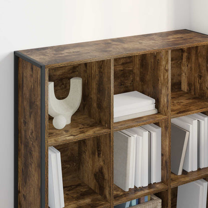 vidaXL Bibliothèque chêne fumé 99,5 x 30 x 108,5 cm, bois d'ingénierie