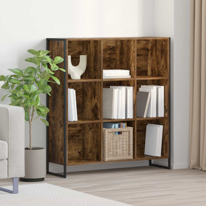 vidaXL Bibliothèque chêne fumé 99,5 x 30 x 108,5 cm, bois d'ingénierie