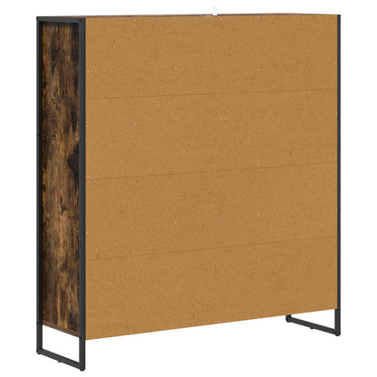 vidaXL Bibliothèque chêne fumé 99,5 x 30 x 108,5 cm, bois d'ingénierie