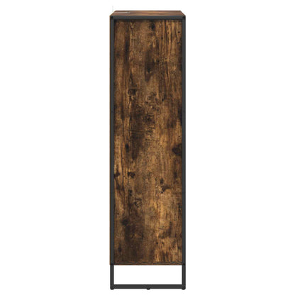 vidaXL Bibliothèque chêne fumé 99,5 x 30 x 108,5 cm, bois d'ingénierie