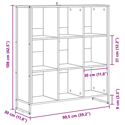 vidaXL Étagère artisanale Chêne 99,5 x 30 x 108,5 cm
