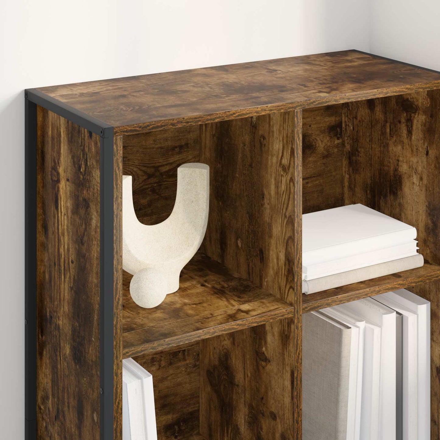 vidaXL Bibliothèque chêne fumé 99,5 x 30 x 108,5 cm, bois d'ingénierie