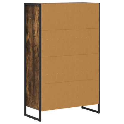 vidaXL Bibliothèque chêne fumé 99,5 x 30 x 108,5 cm, bois d'ingénierie