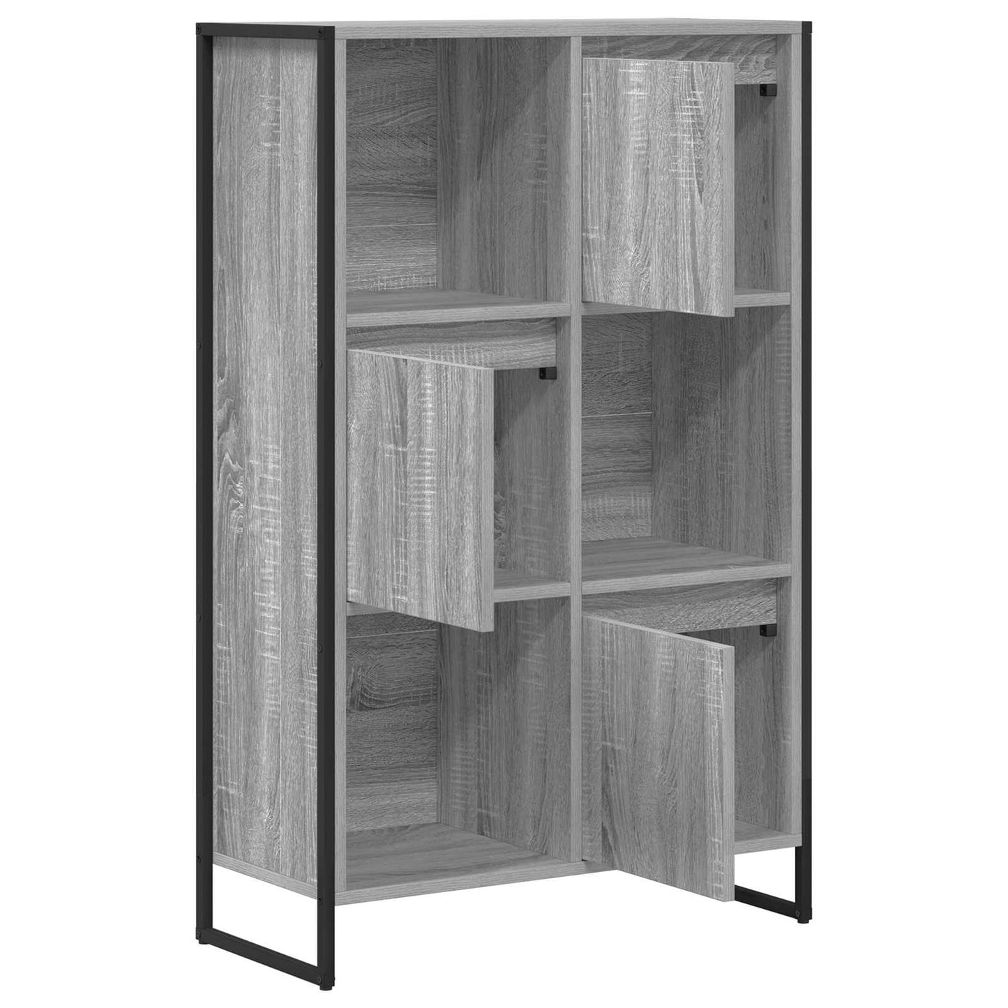 vidaXL Bücherregal Graues Sonoma 68 x 30 x 108.5 cm Holzwerkstoff