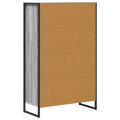 vidaXL Bücherregal Graues Sonoma 68 x 30 x 108.5 cm Holzwerkstoff