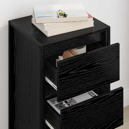 vidaXL Sideboard Schwarz Eichen-Optik 42 x 36 x 75,5 cm Holzwerkstoff