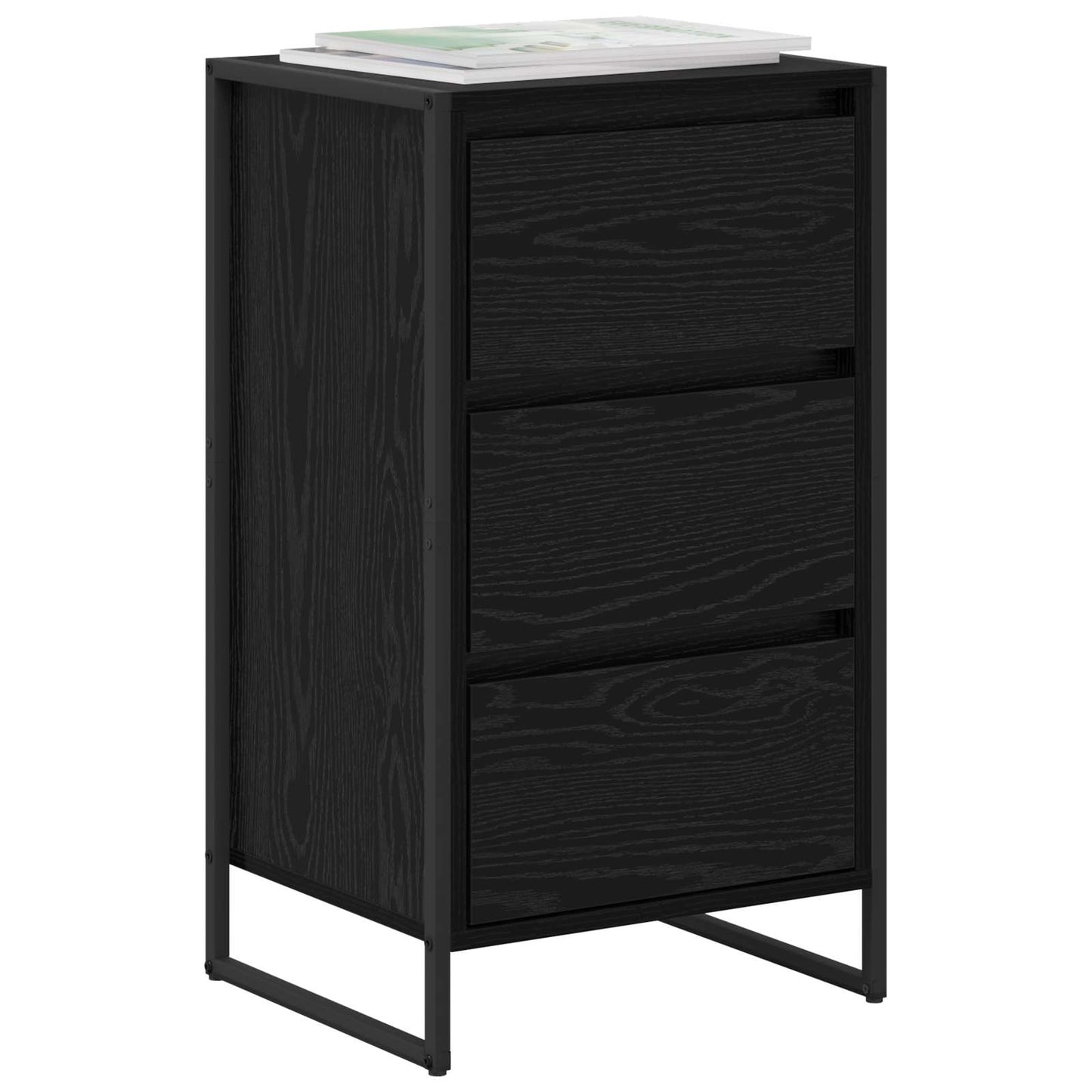 vidaXL Sideboard Schwarz Eichen-Optik 42 x 36 x 75,5 cm Holzwerkstoff