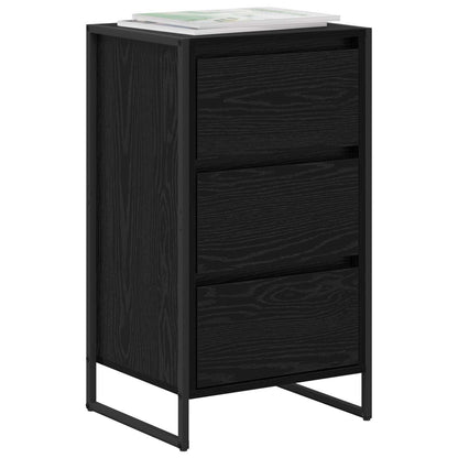 vidaXL Sideboard Schwarz Eichen-Optik 42 x 36 x 75,5 cm Holzwerkstoff