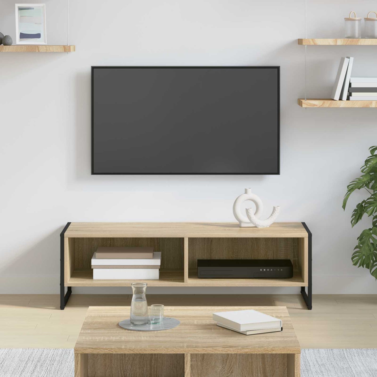 vidaXL TV-Schränk Sonoma 100 x 36,5 x 30,5 cm Holzwerkstoff