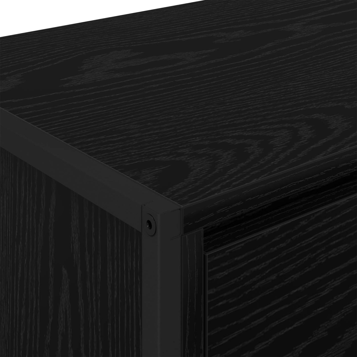 vidaXL TV-Schränk Schwarz Eichen-Optik 100 x 36 x 49,5 cm