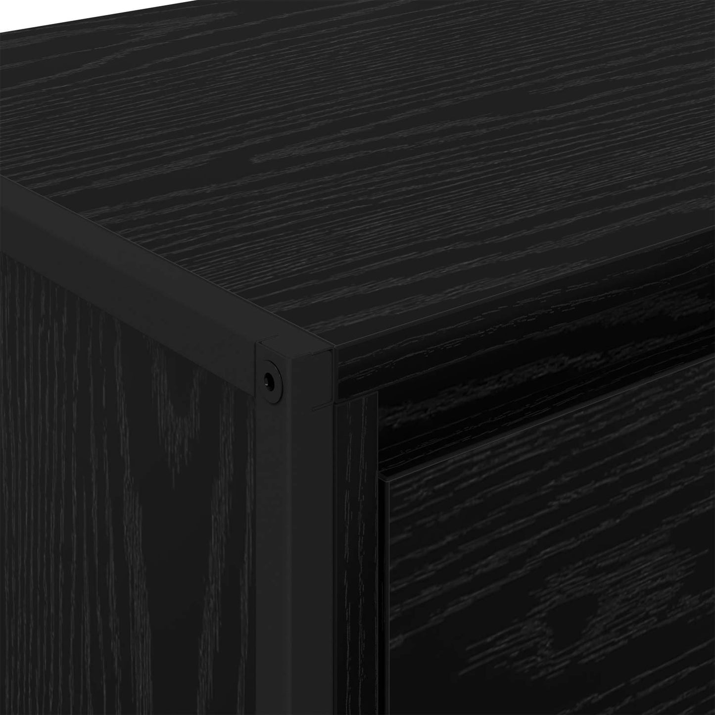 vidaXL Sideboard Schwarz Eichen-Optik 81 x 36 x 150.5 cm Holzwerkstoff