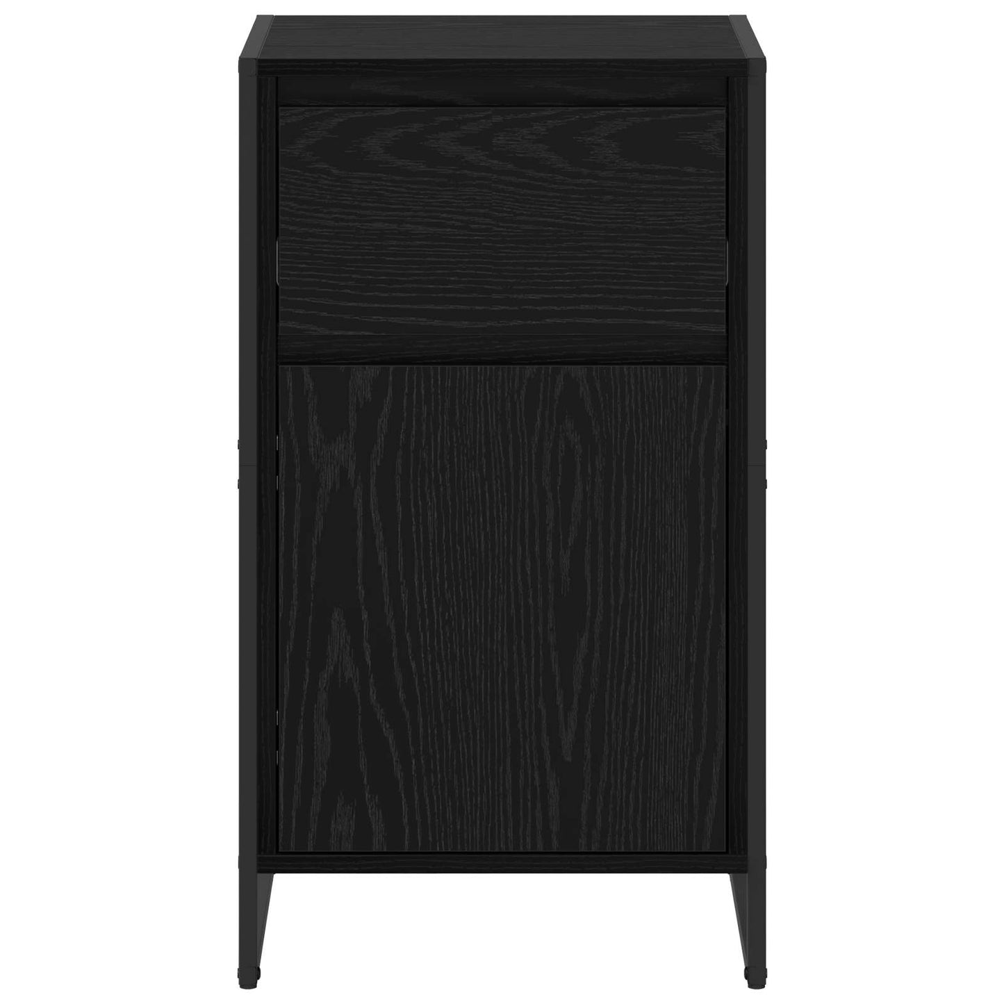 vidaXL Sideboard Schwarz Eichen-Optik 81 x 36 x 150.5 cm Holzwerkstoff
