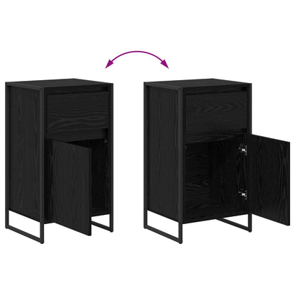 vidaXL Sideboard Schwarz Eichen-Optik 81 x 36 x 150.5 cm Holzwerkstoff
