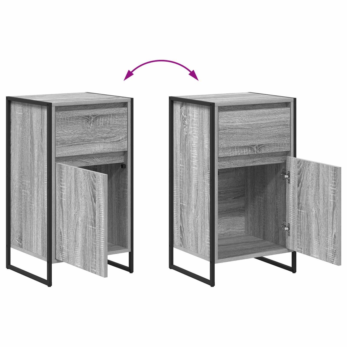 vidaXL Sideboard Graues Sonoma 81 x 36 x 150.5 cm Holzwerkstoff