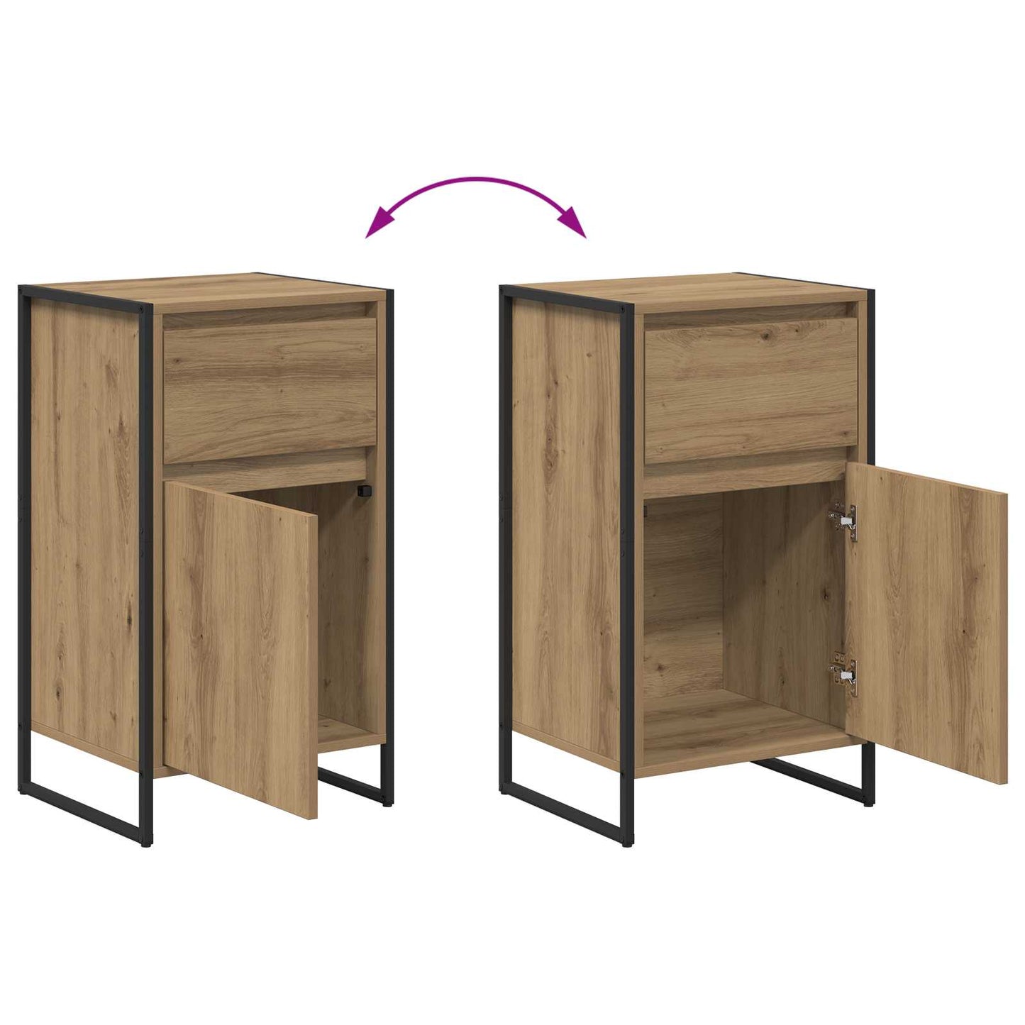vidaXL Sideboard Kunsthandwerk Eiche 81 x 36 x 150.5 cm Holzwerkstoff