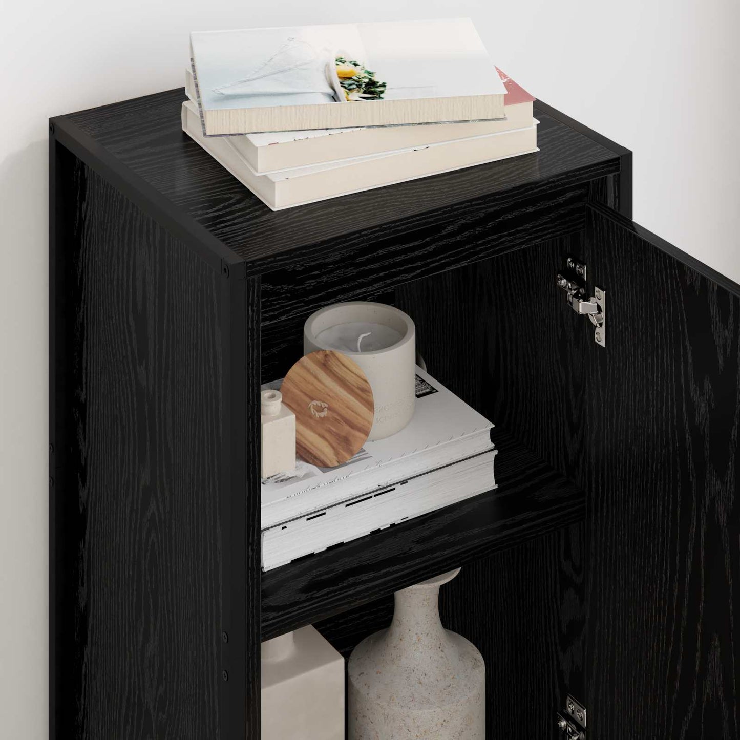 vidaXL Sideboard Schwarz Eichen-Optik 43 x 36 x 75,5 cm Holzwerkstoff