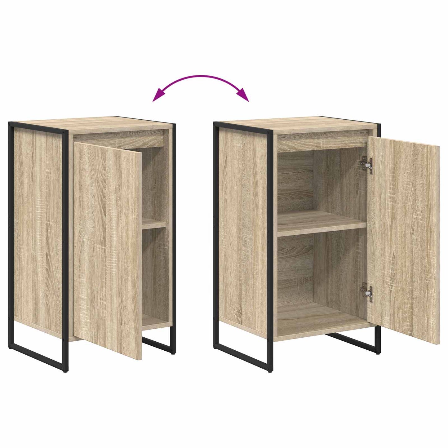 vidaXL Sideboard Sonoma 43 x 36 x 75,5 cm Holzwerkstoff