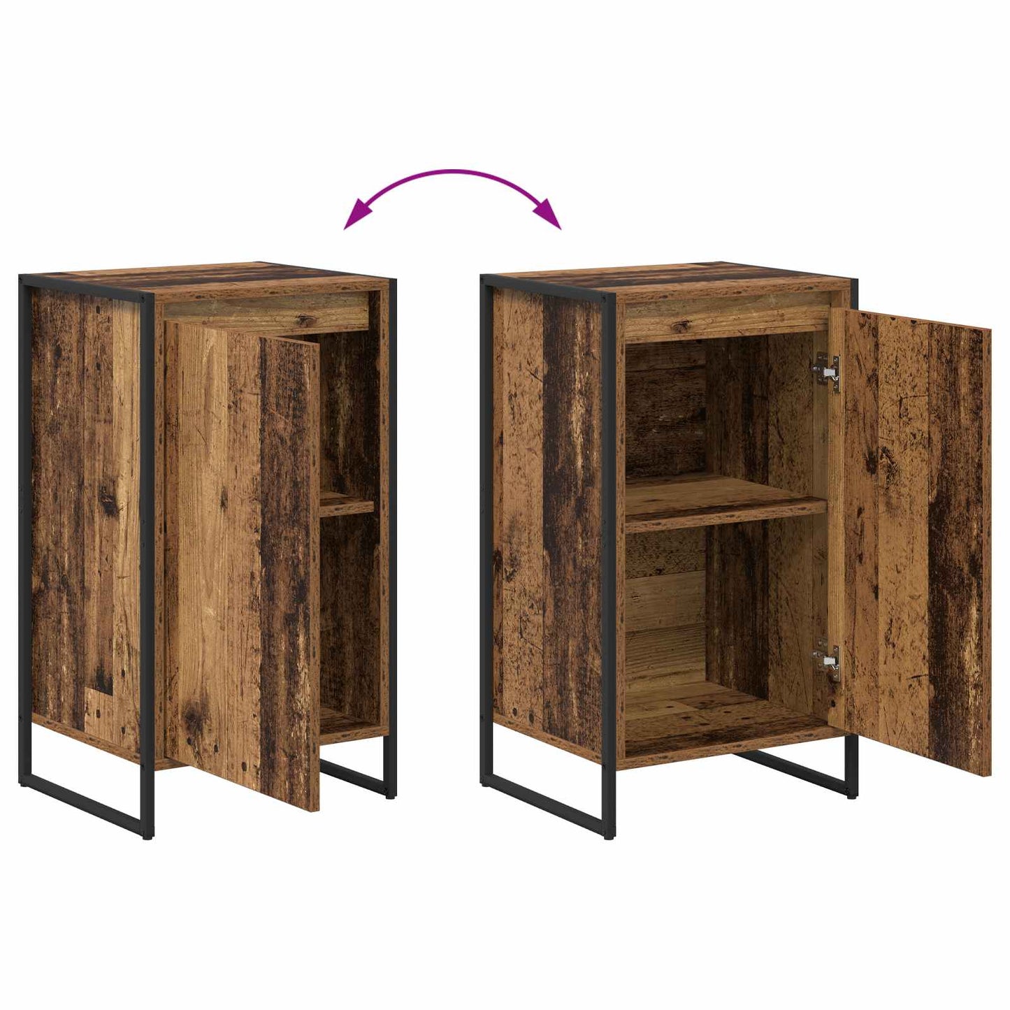 vidaXL Sideboard Altholz 43 x 36 x 75,5 cm Holzwerkstoff