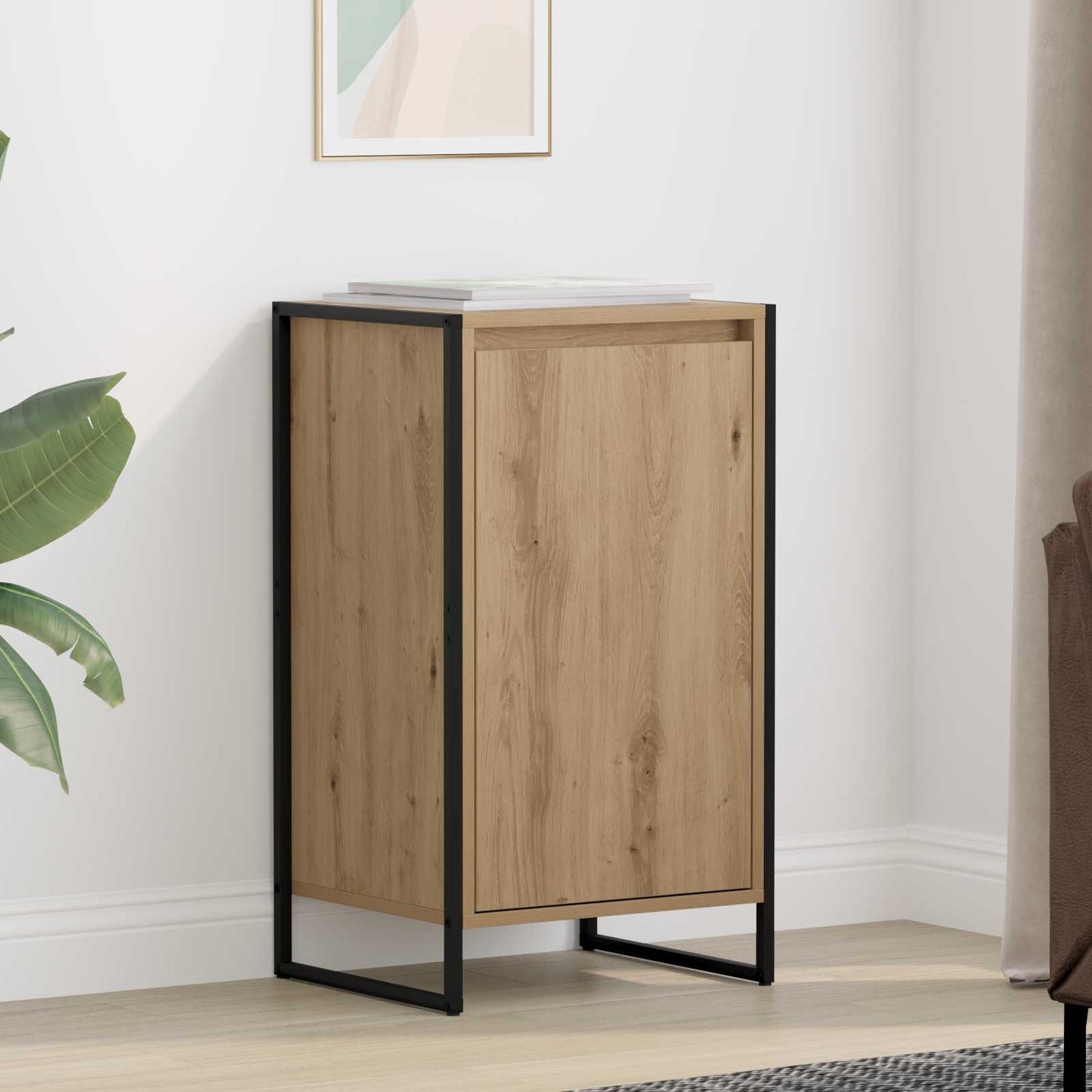vidaXL Sideboard Kunsthandwerk Eiche 43 x 36 x 75,5 cm Holzwerkstoff