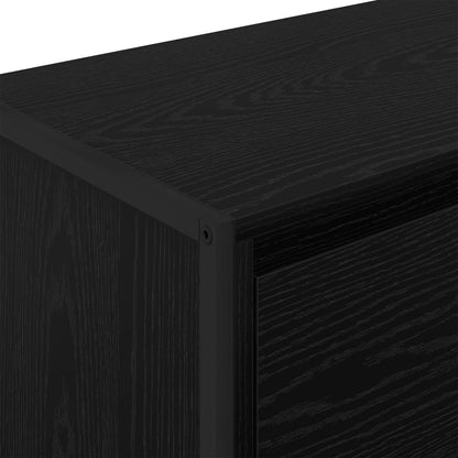 vidaXL Sideboard Schwarz Eichen-Optik 79 x 36 x 75.5 cm Holzwerkstoff