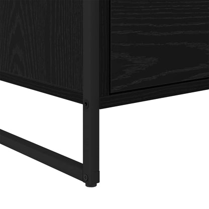 vidaXL Sideboard Schwarz Eichen-Optik 79 x 36 x 75.5 cm Holzwerkstoff