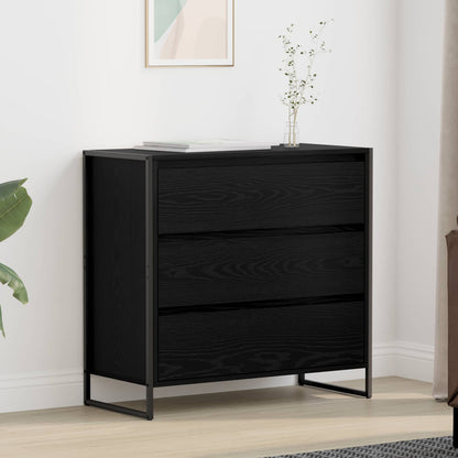 vidaXL Sideboard Schwarz Eichen-Optik 79 x 36 x 75.5 cm Holzwerkstoff