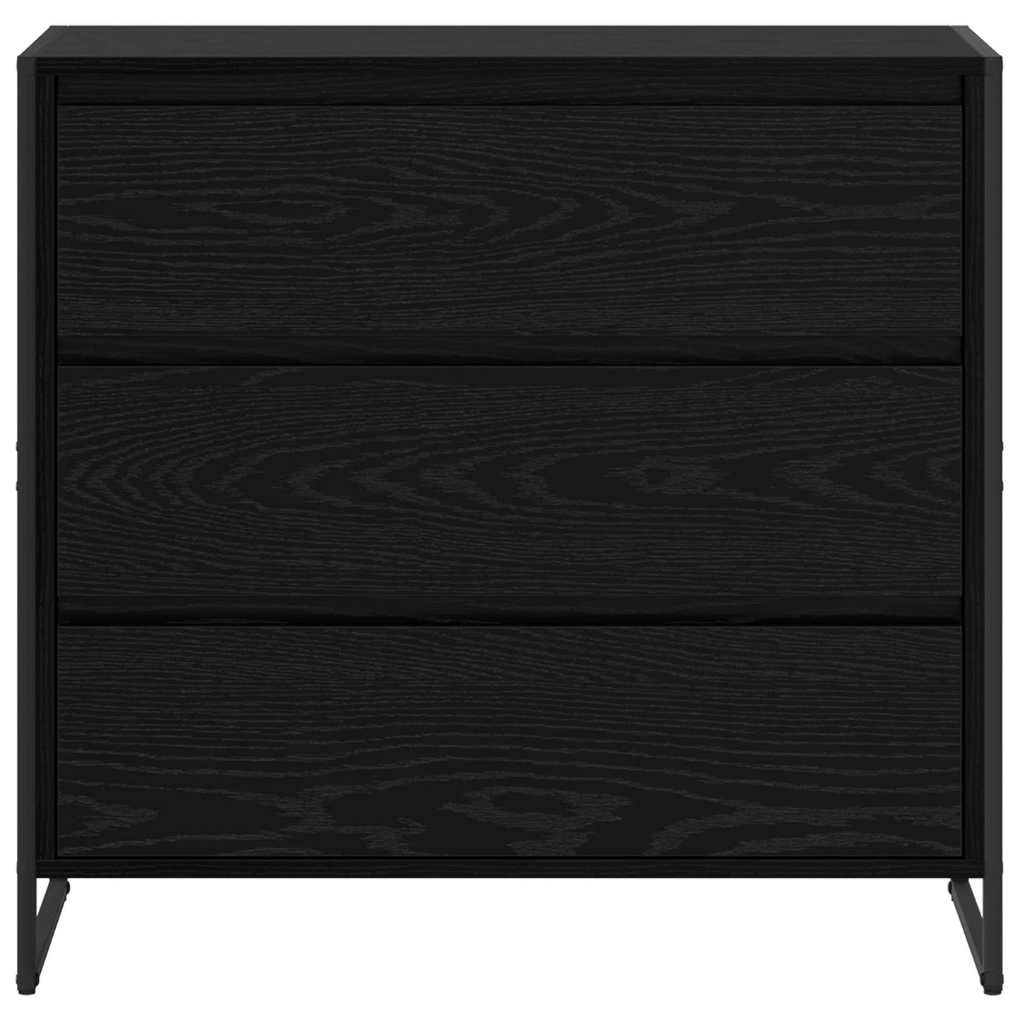 vidaXL Sideboard Schwarz Eichen-Optik 79 x 36 x 75.5 cm Holzwerkstoff