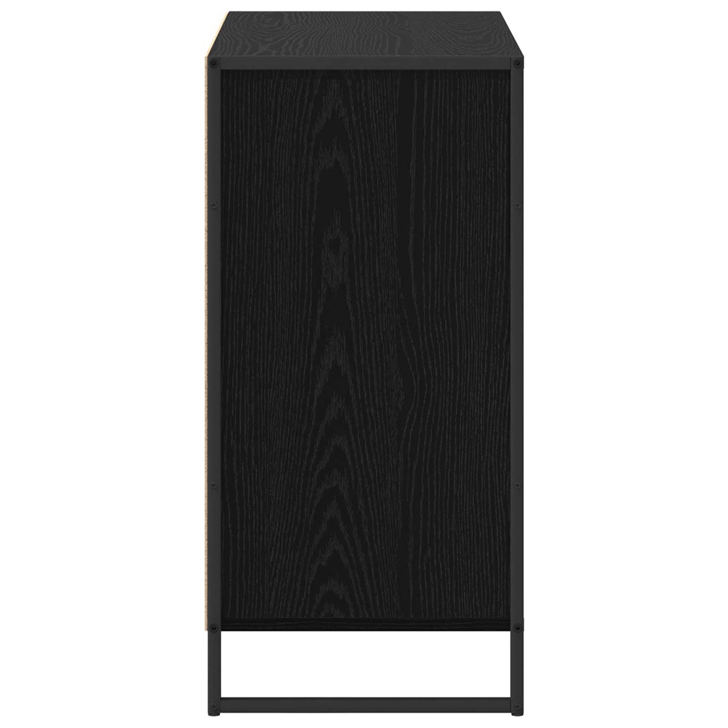 Seitenschrank Schwarz Eichen-Optik 79 x 36 x 75 cm