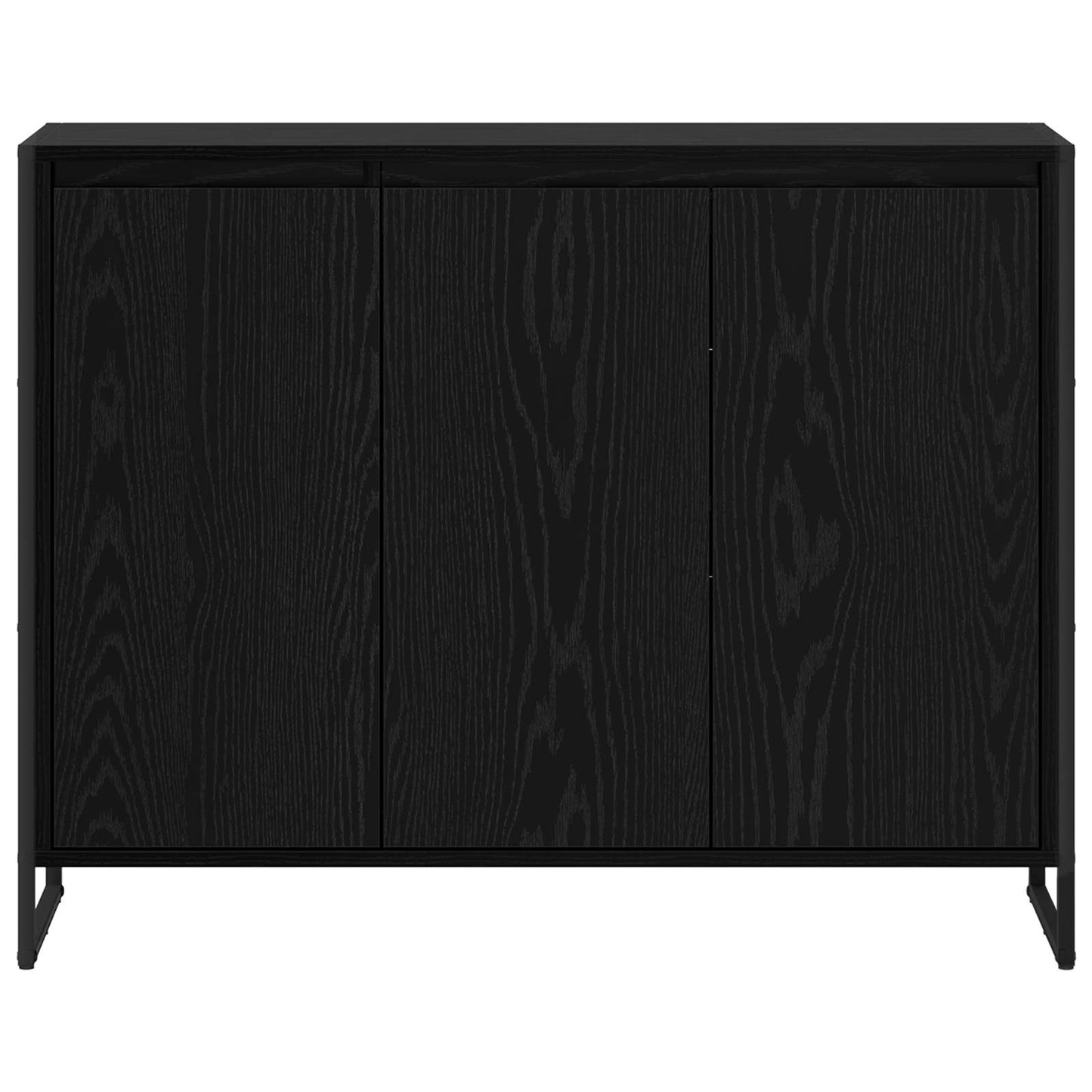 Seitenschrank Schwarz Eichen-Optik 96,5 x 30 x 75 cm