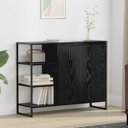 vidaXL Seitenschrank Schwarz Eichen-Optik 96,5 x 30 x 75 cm