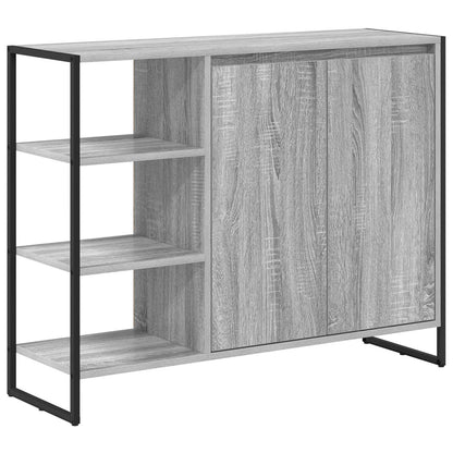 vidaXL Commode de rangement Sonoma Gris 96,5 x 30 x 75 cm Bois d'ingénierie
