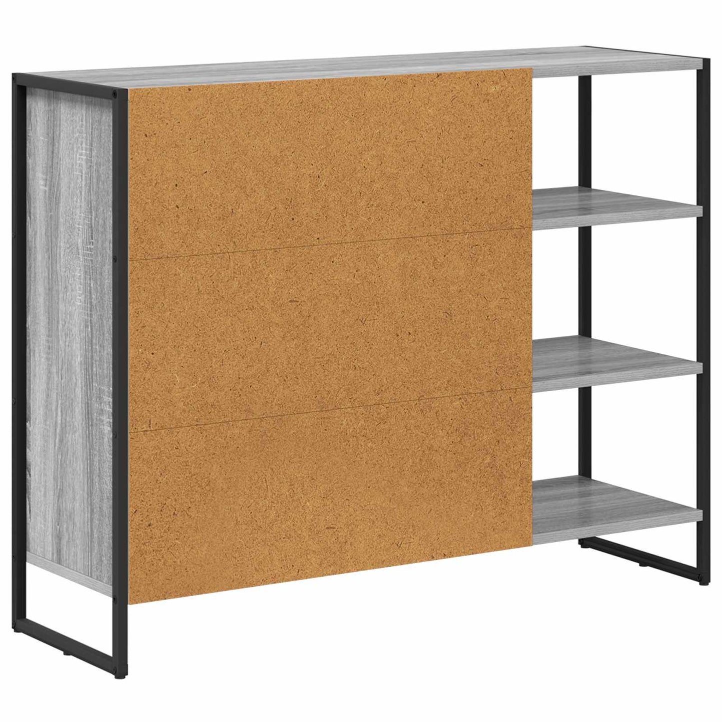 vidaXL Commode de rangement Sonoma Gris 96,5 x 30 x 75 cm Bois d'ingénierie