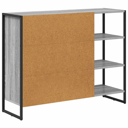 vidaXL Commode de rangement Sonoma Gris 96,5 x 30 x 75 cm Bois d'ingénierie
