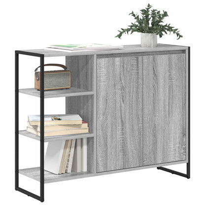 vidaXL Commode de rangement Sonoma Gris 96,5 x 30 x 75 cm Bois d'ingénierie