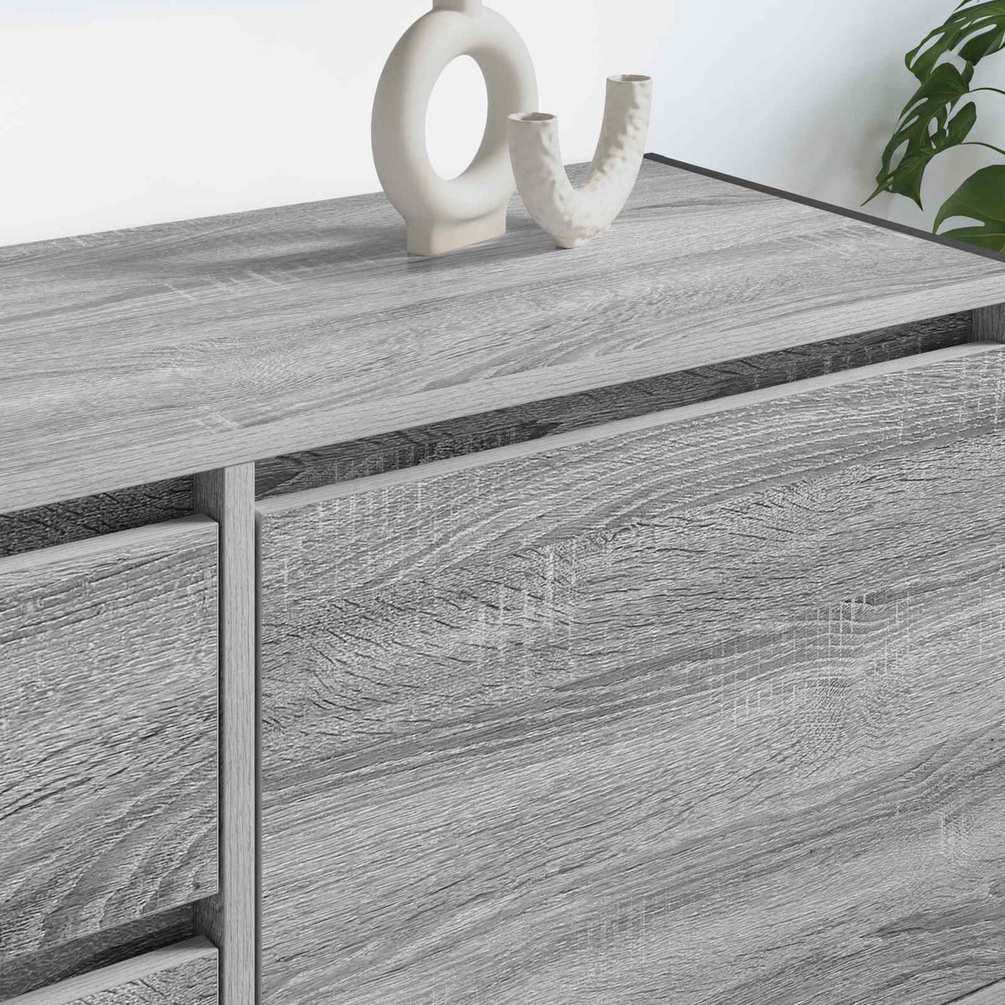 vidaXL TV-Schränk Graues Sonoma 100 x 36 x 49.5 cm Holzwerkstoff