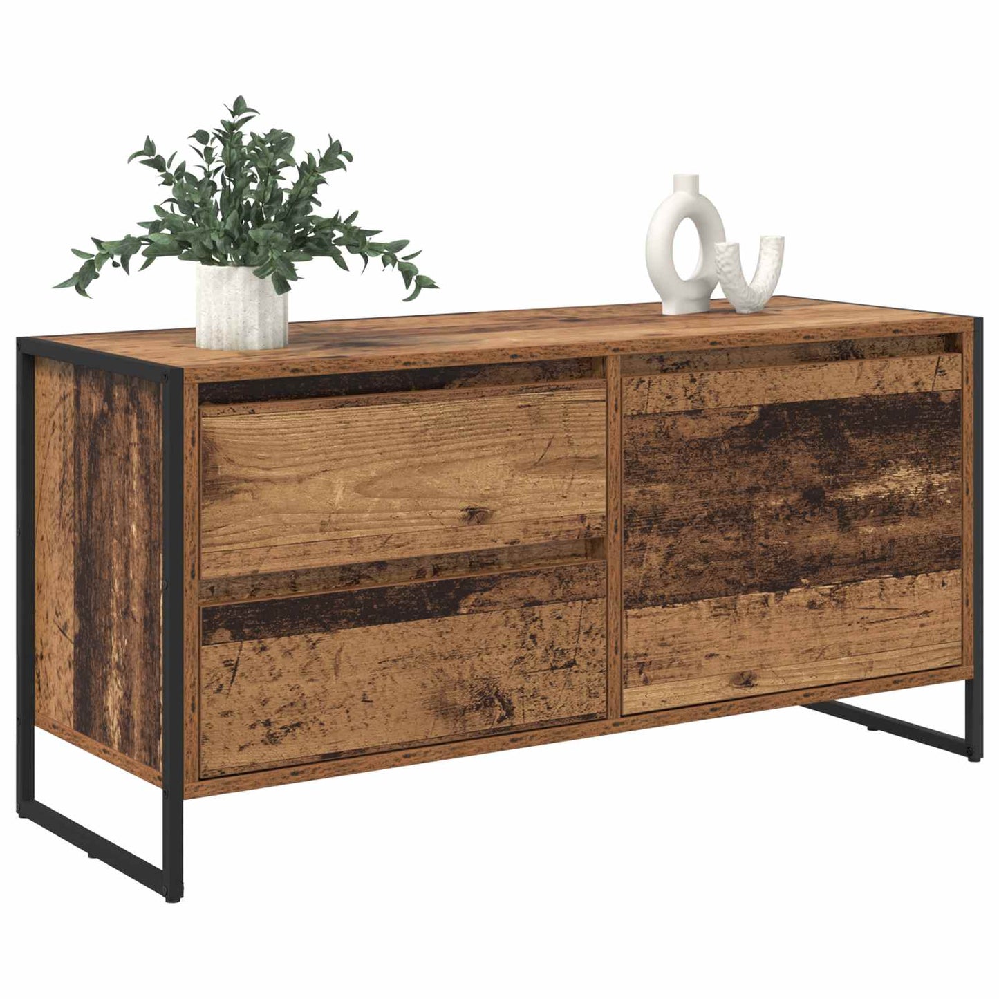 vidaXL TV-Schränk Altholz 100 x 36 x 49.5 cm Holzwerkstoff