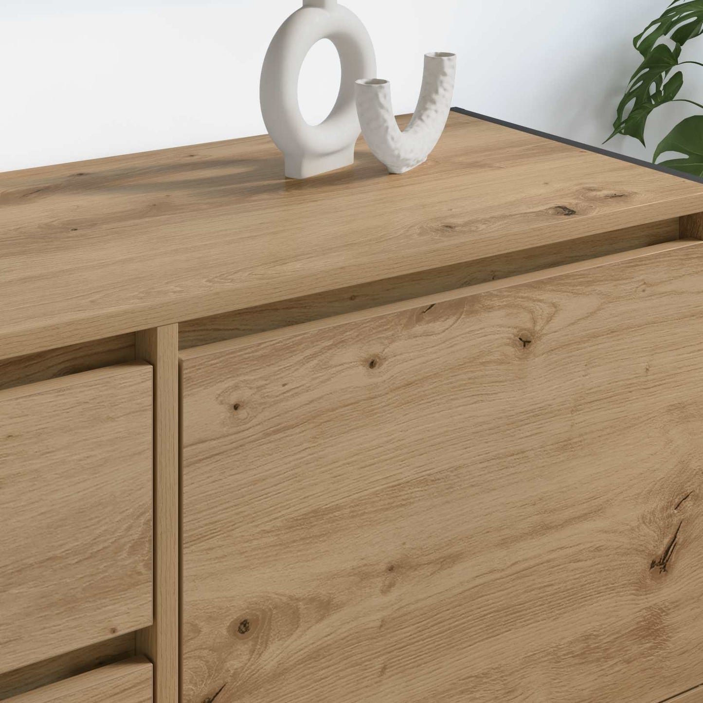 vidaXL TV-Schränk Kunsthandwerk Eiche 100 x 36 x 49.5 cm Holzwerkstoff