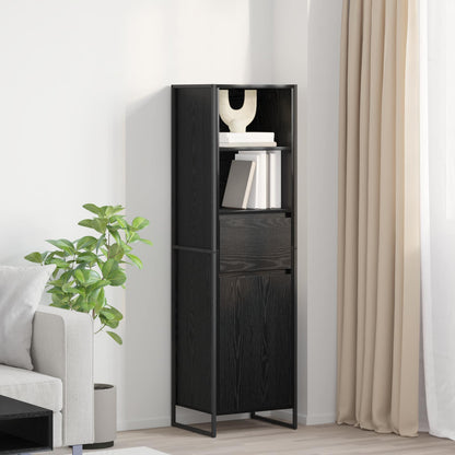 vidaXL Bücherregal Schwarz Eichen-Optik 43 x 36 x 150,5 cm